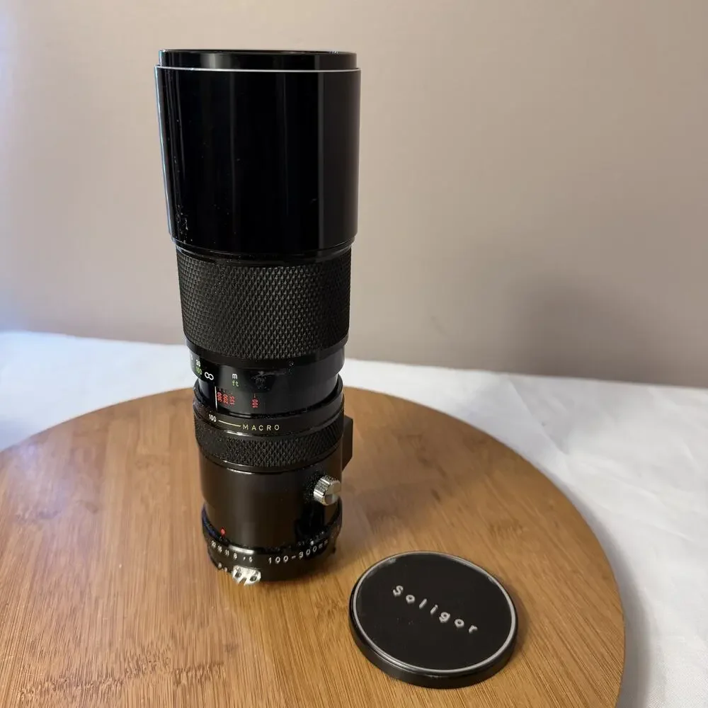 Soligor Vtg, 100-300mm F5 Zoom Lens: UV, Nikon Mount, Case, Japan, Excellent